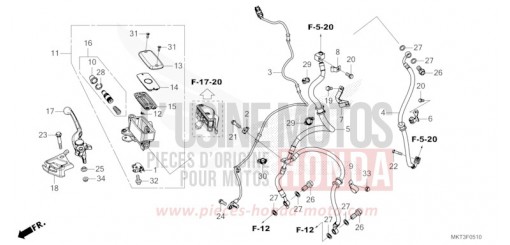 MAITRE-CYLINDRE DE FREIN AVANT CYLINDRE ADV750P de 2023